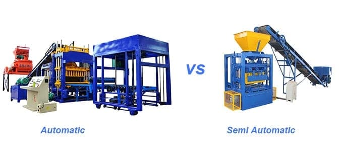 SEMI AUTOMATIC block making machine vs automatic block machine