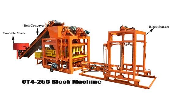 hydraulic concrete block making machine QT4-25C