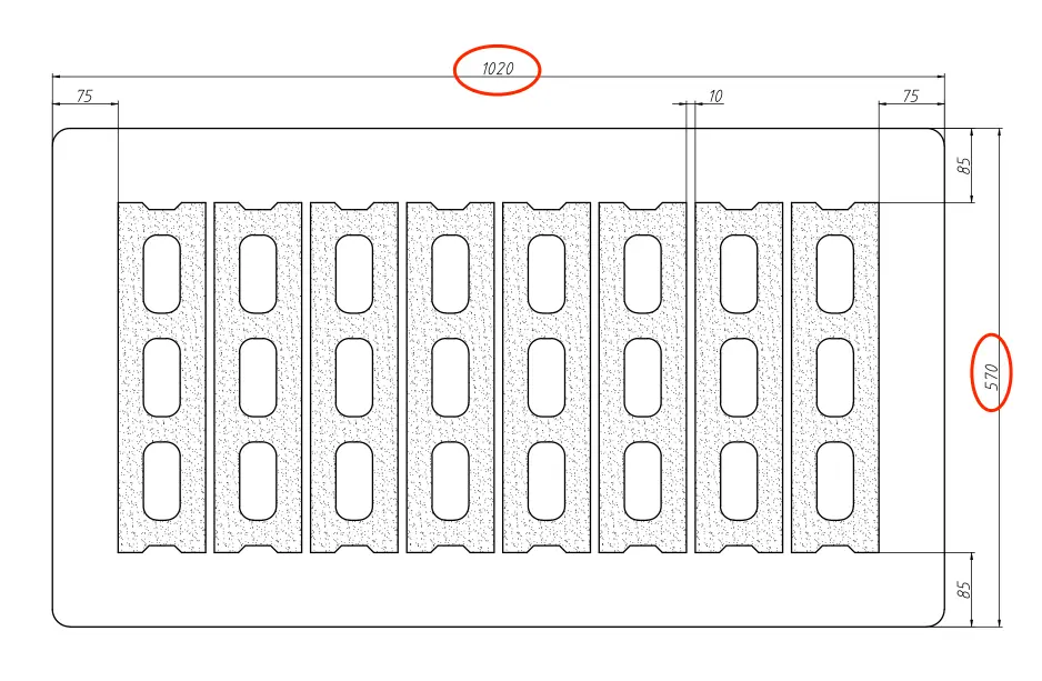 400x100x200mm concrete blocks