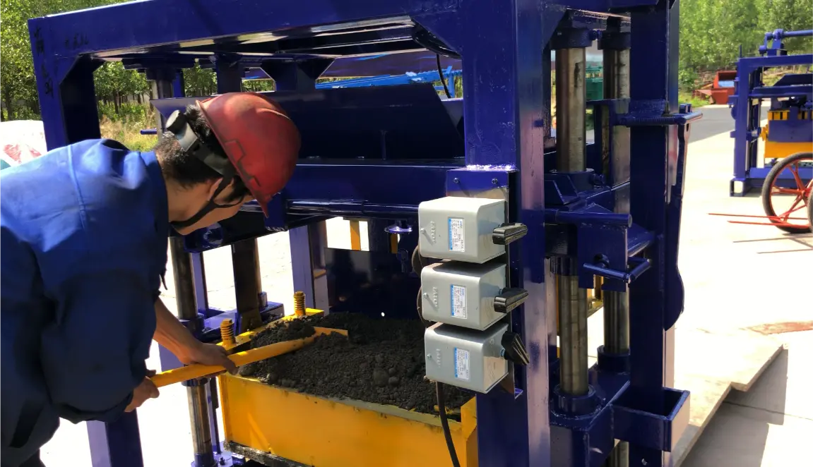 feeding materials into mold