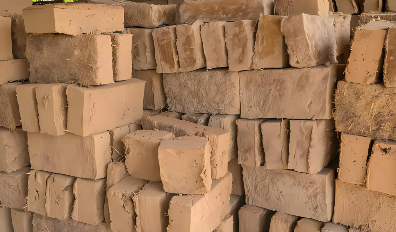 sun dried mud bricks