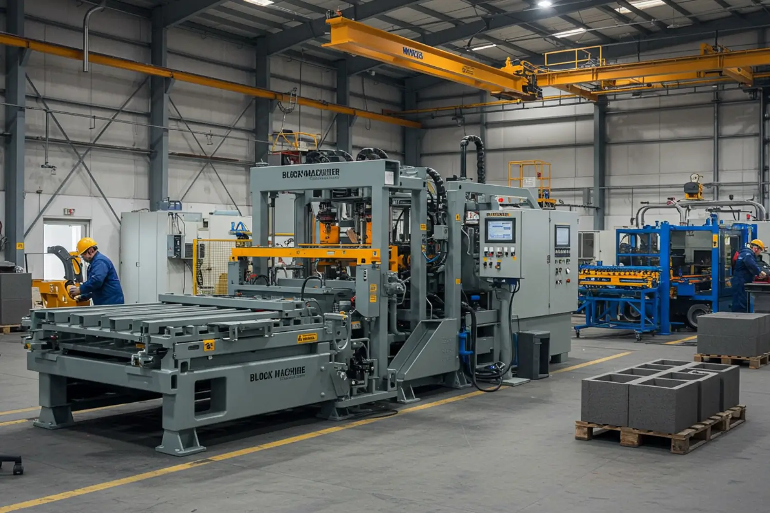 как установить автоматическую линию по производству бетона