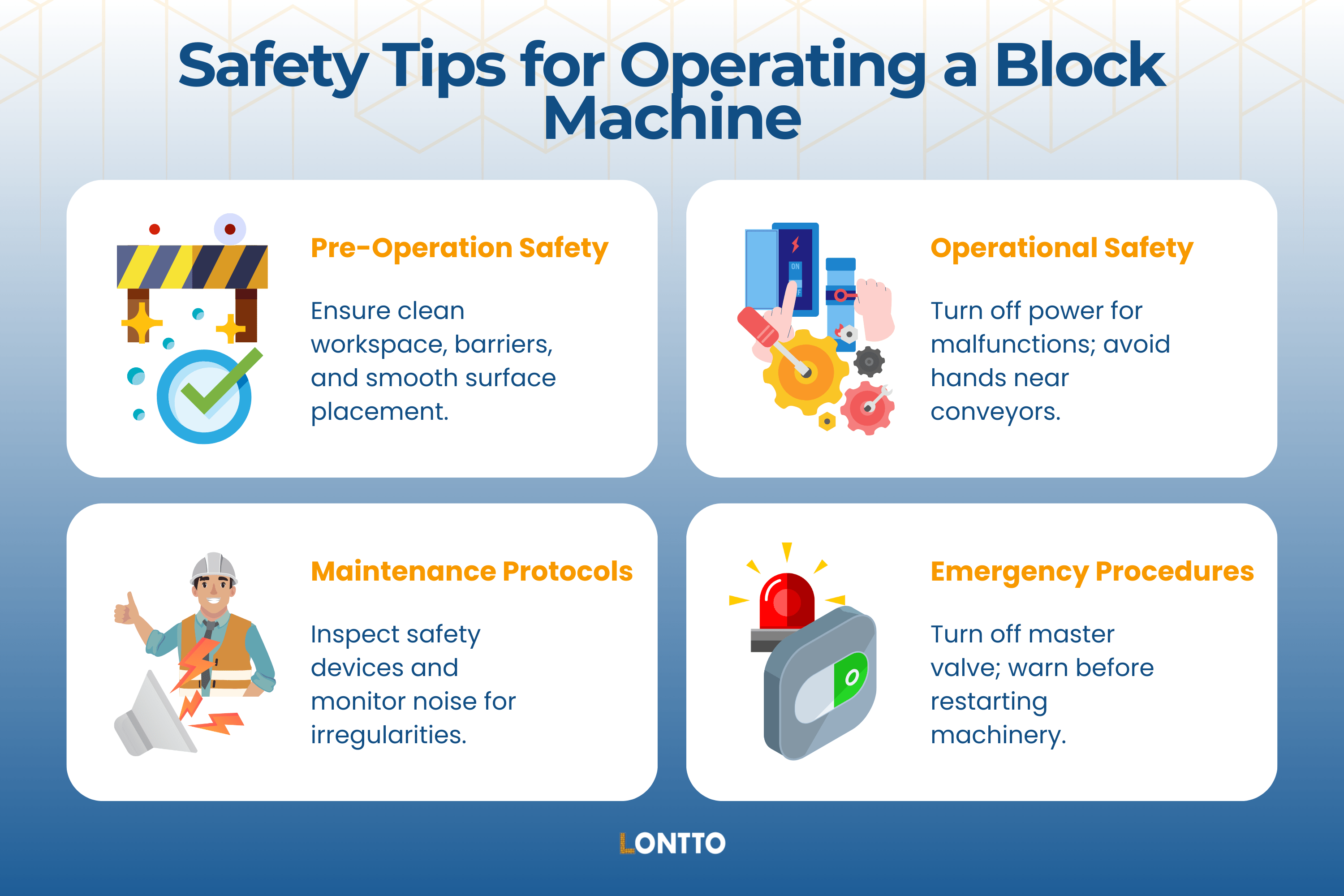 safety tips for operating a block machine